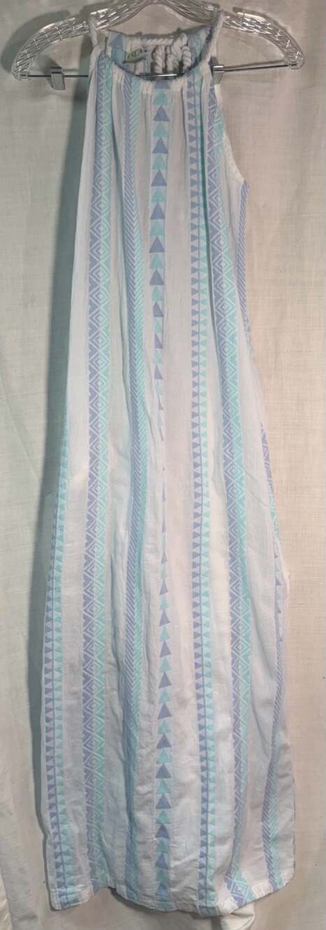 I.M.A Luxury Collection Halter Maxi Dress 100 % cotton, Side Slits,from Greece